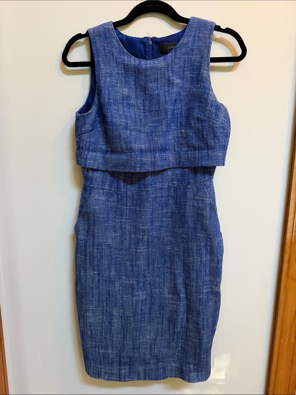J. Crew Going Places Herringbone Sleeveless Dress